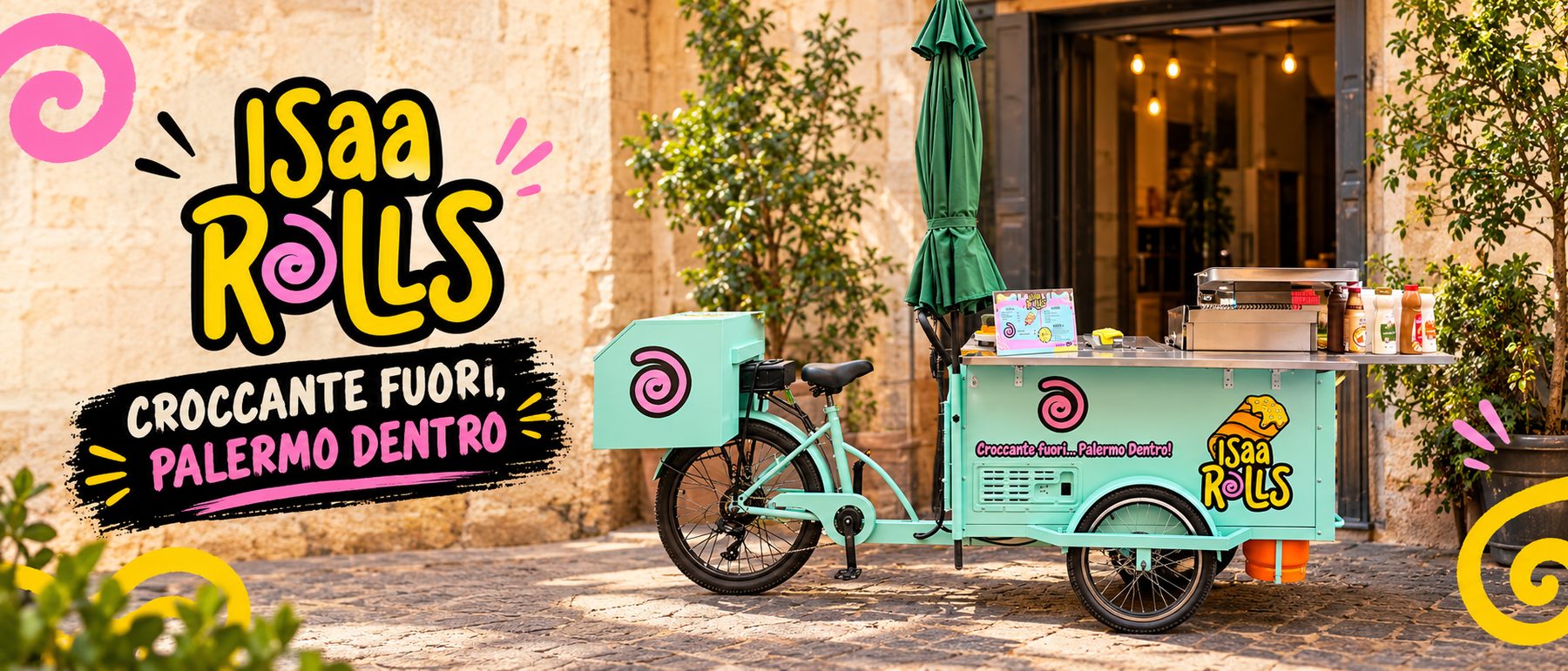 La bici di Isaa Rolls: croccante fuori, Palermo dentro